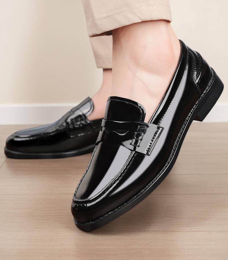 Men's Classic Penny Loafers, Glossy Slip-On Formal Dress Shoes8661 Men's Classic Penny Loafers, Glossy Slip-On Formal Dress Shoes8661