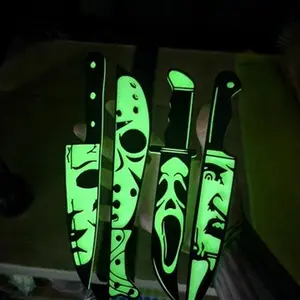 Halloween Horror Knifes 3d printed with Glow in the Dark Design | Available in Multiple Colors
