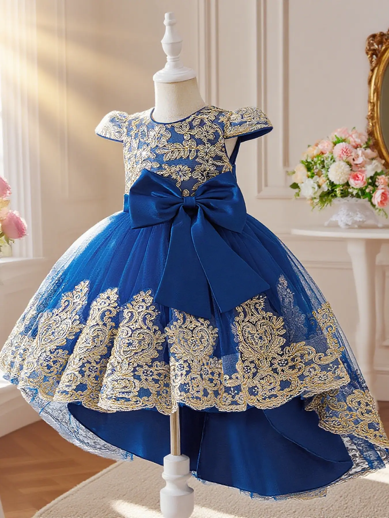 birthday dress with train MAYA WAVY ASYMMETRIC DRESS WITH SEQUINS– PH5 main image 1