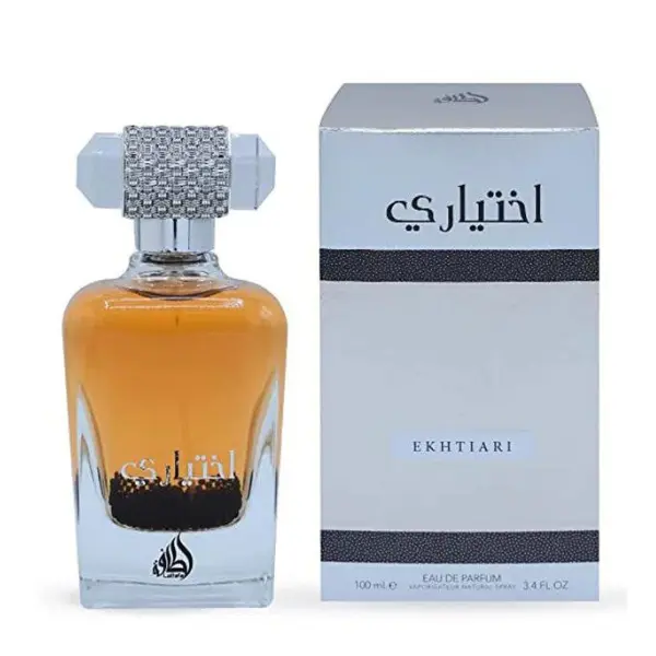 Lattafa Ekhtiari Women's EDP Perfume Spray, 100ml - Long-Lasting Floral Oriental Fragrance with Citrus, Rose, Floral Amber Musk, Vanilla Girl Signature Scent for Feminine Energy, EDP Liquid Perfumes
