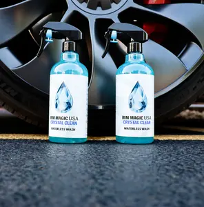 Rim Magic USA Crystal Clean Waterless Car Wash Duo Bundle - 2 Eco-Friendly, Convenient, & Effective -16 oz Bottle
