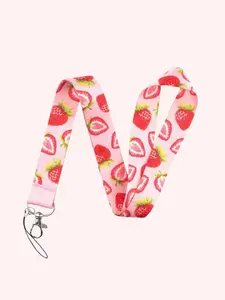 Summer Fruit Lanyard, Strawberry, Watermelon, Pineapple, Lemon, Avocado, Kiwi, Keychain, Cute Cartoon Style, All Seasons, Gift Idea