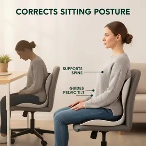 1PC black technology breathable waist sitting chair, fully supports the lumbar spine and pelvis, and completely solves the troubles of sitting and sweating for a long time