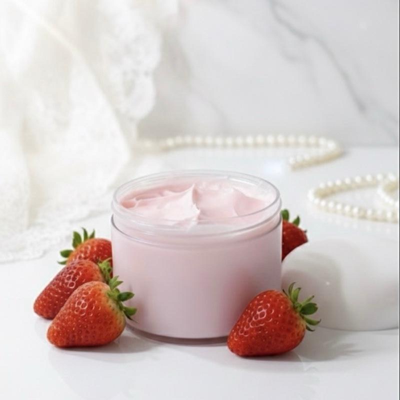 Boulangerie Body Cream Niacinamide 250G - Luxurious French Formula with Strawberry Meringue Fragrance for Silky Smooth Skin