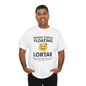 Funny Emoji Tee — "FLOATING" On Meds Emoji Funny Tee