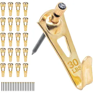 PHS - Professional Plaster Wall  ers 30 lbs - 25 Pack - Heavy Duty  Hooks for Drywall - Frame ing Hardware - Art Hooks for Wall - Secure  ing Kit