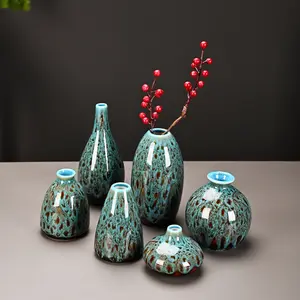 Blue Small Ceramic Flower Vase - Charming Matte Finish, Modern Boho Decor, Unique Mini Bud Vase Centerpieces, Kiln-Formed Craftsmanship, Perfect for Home Decor Enthusiasts, Ideal for Housewarming & Birthday