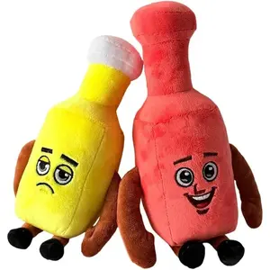 2Pcs Steal a Brainrot Plush Toy, 9.5 InchMusturu&Ketchuru from Steal a Brainrot StuffedAnimal Plushies for Game Fans, Collectible Gift for Kids Boys Girls Adults