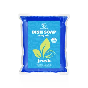 Icon Earth Fresh Anti Bac Dishwashing Liquid Starter Kit Fresh Scent Dish Paste Kitchen Dish Cleaner Just Add Water Grease Remover 135 oz 4 Liters