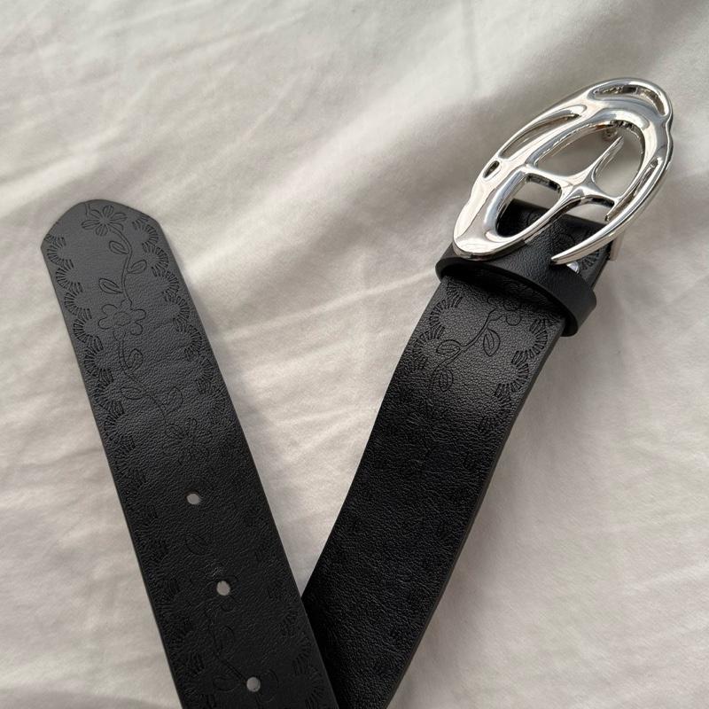 Star Belt Y2K Design Gothic Accessory with Silver Buckle