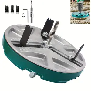 1pc Adjustable Hole Saw Cutter 45-130mm, Multi-Functional Metal Circle Hole Drill Bit with Dust Shield for Recessed Lights, Drywall & Wood