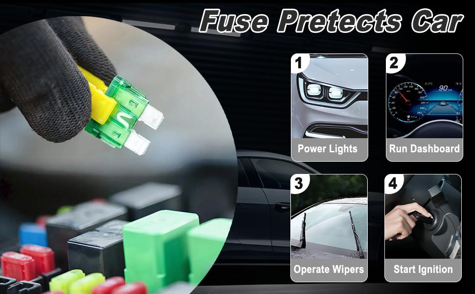 300PCS Car Fuses Assortment Kit, Mixed Vehicle Blade Fuses - Standard & Mini & Low Profile Mini Fuse (2A 3A 5A 7.5A 10A 15A 20A 25A 30A 35A 40A), Replacement Accessories for RV, Truck, Auto