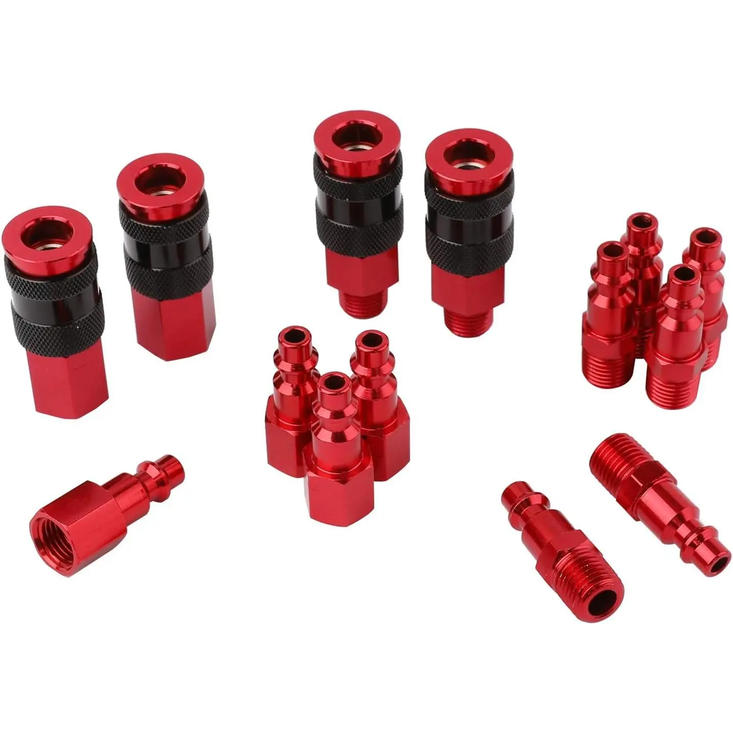 1/4'' Air Compressor Hose Fittings, Universal Air Coupler, 14 Pieces Air Compressor Accessories Kit