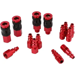 WYNNsky 1/4'' Air Compressor Hose Fittings, Universal Air Coupler, 14 Pieces Air Compressor Accessories Kit