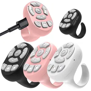 Multi-function BT Ring Remote Control Portable Fingertip Selfie Video Controller Automatic Page Turner Browsing For Phone Selfie Accessories