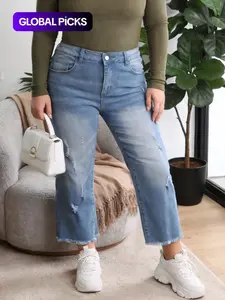 Women's Casual Loose-Fitting Denim Jeans, with High Waist Straight Leg Design, Perfect for Daily Wear & Stylish