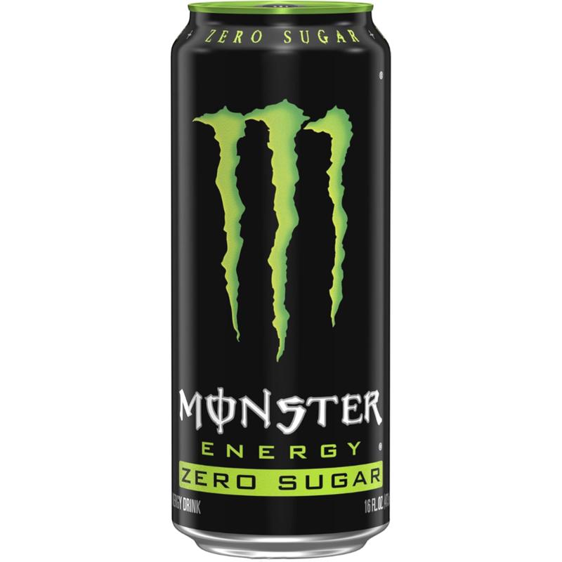 Monster Energy Zero Sugar Energy Drink 16 Ounce Cans Pack of 12 or 24 Sugar-Free Sport Beverage for Energy Boost