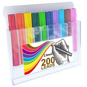 Colorful Lead Pencil Set, 1 Set Including 10 Colors Lead Pencil & Random Color Pencil Sharpener & Storage Box, Art Drawing Supplies for Home School Office Dormitory