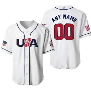 Personalized USA Baseball 2026 Vintage Jersey – Custom Name & Number Birthday & Father’s Day Gift for Dad, Unisex Baseball Shirt, Summer Game Day Outfit