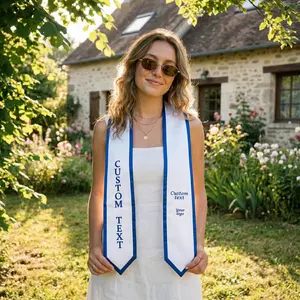 Custom Text Logo Graduation Stole Personalized Name Sash Class of 2026, Unique Graduation Gift for College High School Ceremony Outfit