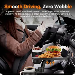 Car Cup Holder Tray Multi-Functional Water Bottle Extender Stand, Car Small Trays Storage Plate Drink Coffee Snack Phone Holder, Car Dining Tray