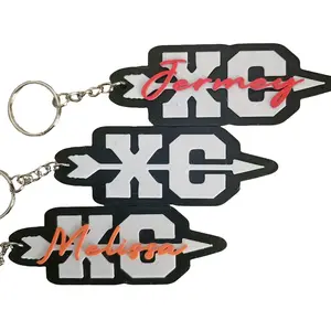 Personalized Cross Country XC Keychain | Custom Name Running Gift | Team Keychain | 3D Printed Sports Bag Tag
