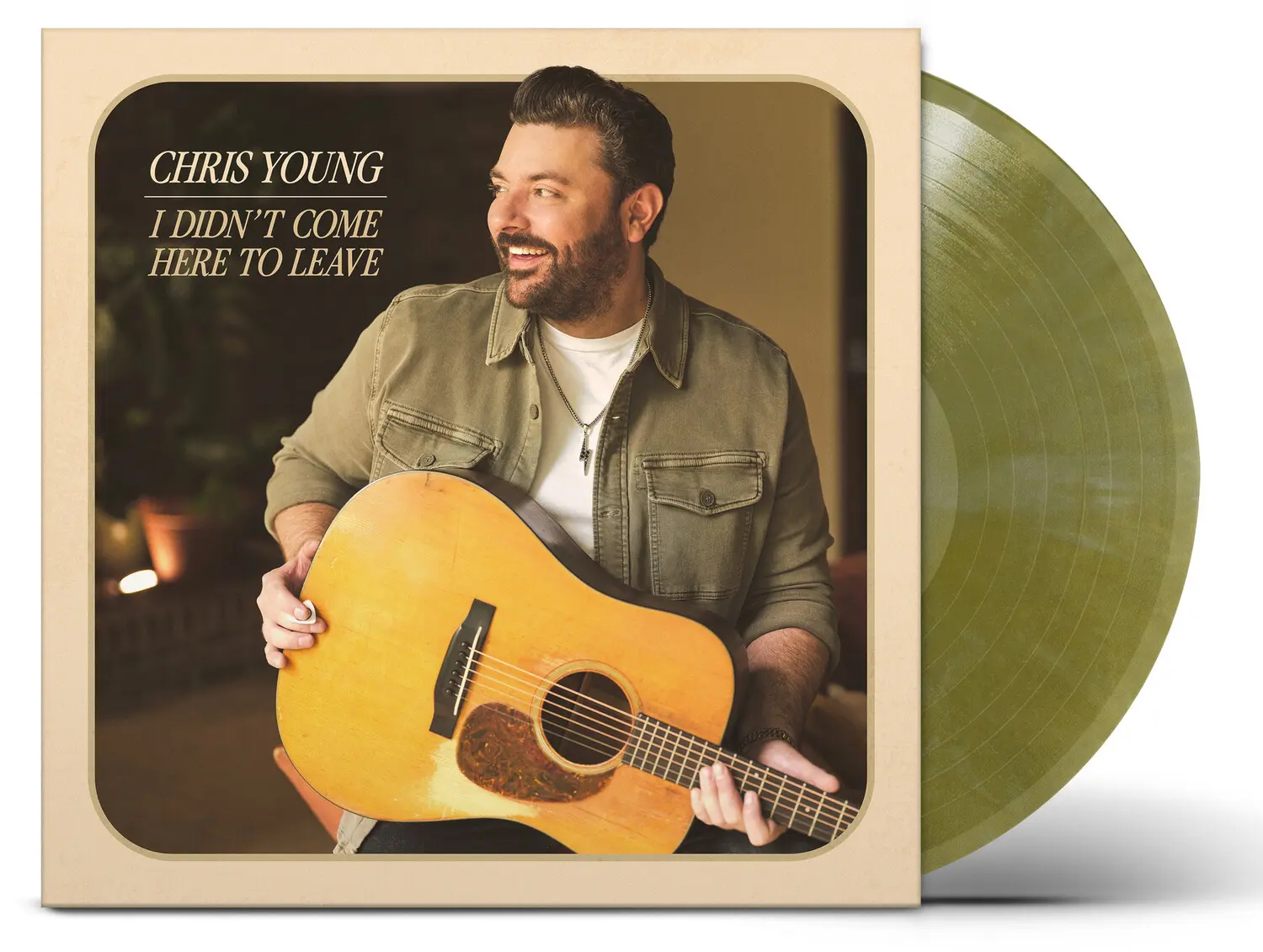 Chris Young - I Didn't Come Here To Leave Green Colored English Vinyl Record LP (Long Play) - Black River Ent. Music, 14-Song Albums on Vinyl