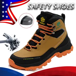 Steel Toe Cap Shoes for Men - Waterproof, Slip-Resistant, Puncture-Proof, Good Color Matching, Work Safety, Suitable for Daily Wear & Daily Wear