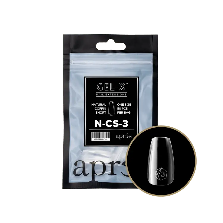 APRES - Gel-X Natural Coffin Short #3 Refill Bag