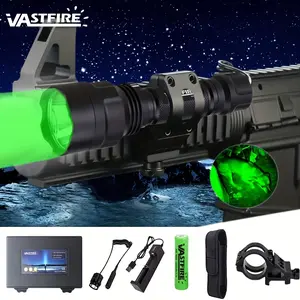 C8 Ultra Bright Outdoor Flashlight Set, Rechargeable, Aluminum Alloy Material, Predator Flashlight with Pressure Switch, Used for Hunting Pigs, Coyotes, and Varmint