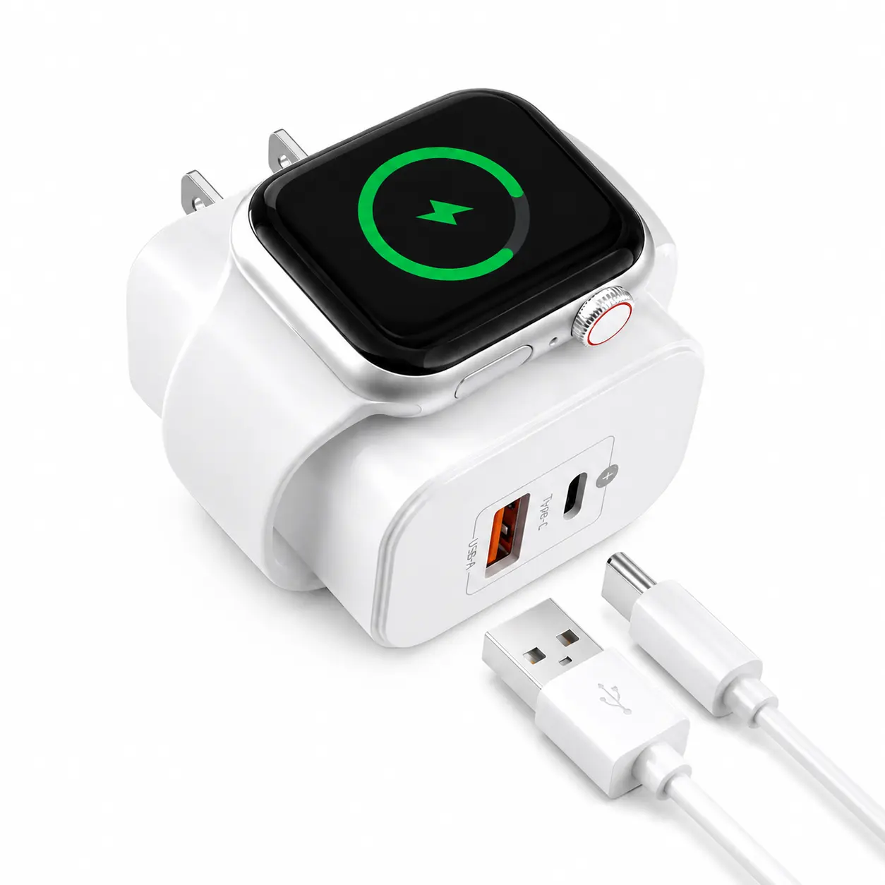3-in-1 Multi-Port Fast Charger Block with Triple USB Charging - Compact Power Hub for Home, Office & Travel Convenience