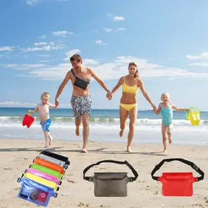 PVC Waterproof Waist Bag Outdoor Beach Swimming Waterproof Protective Case Swimming Rafting Mobile Phone Waterproof Bag "advanced" "fashion" "design sense"