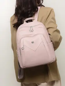 1pc  Women's backpack with Japanese and Korean maple zipper closure, fashionable and versatile, casual and simple, suitable for work, commuting, shopping, women's backpack