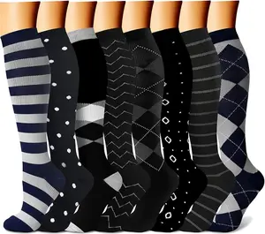 CHARMKING Compression Socks for Women & Men Circulation (8 Pairs) 15-20 Mmhg Is Best Support for Athletic Running,Hiking Charm palace