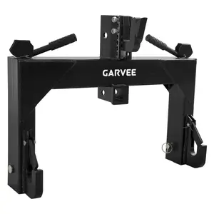Heavy Duty 3-Point Quick Hitch Adapter, 3000lbs Lifting Capacity, Adjustable 14.5"-17.5" Level & 27.5" Lower Arm Width, Fits Category 1 & 2 Tractors, Quick Attach for Most Farm Implements, Available in Black, Orange
