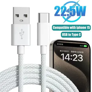 USB A to USB Type C Charger Cable, 3A Super Fast Charging Cable, Compatible with iPhone 16/15 Series, Samsung S24/S23 S22/Note 20/10, Pixel, Moto, Car Play