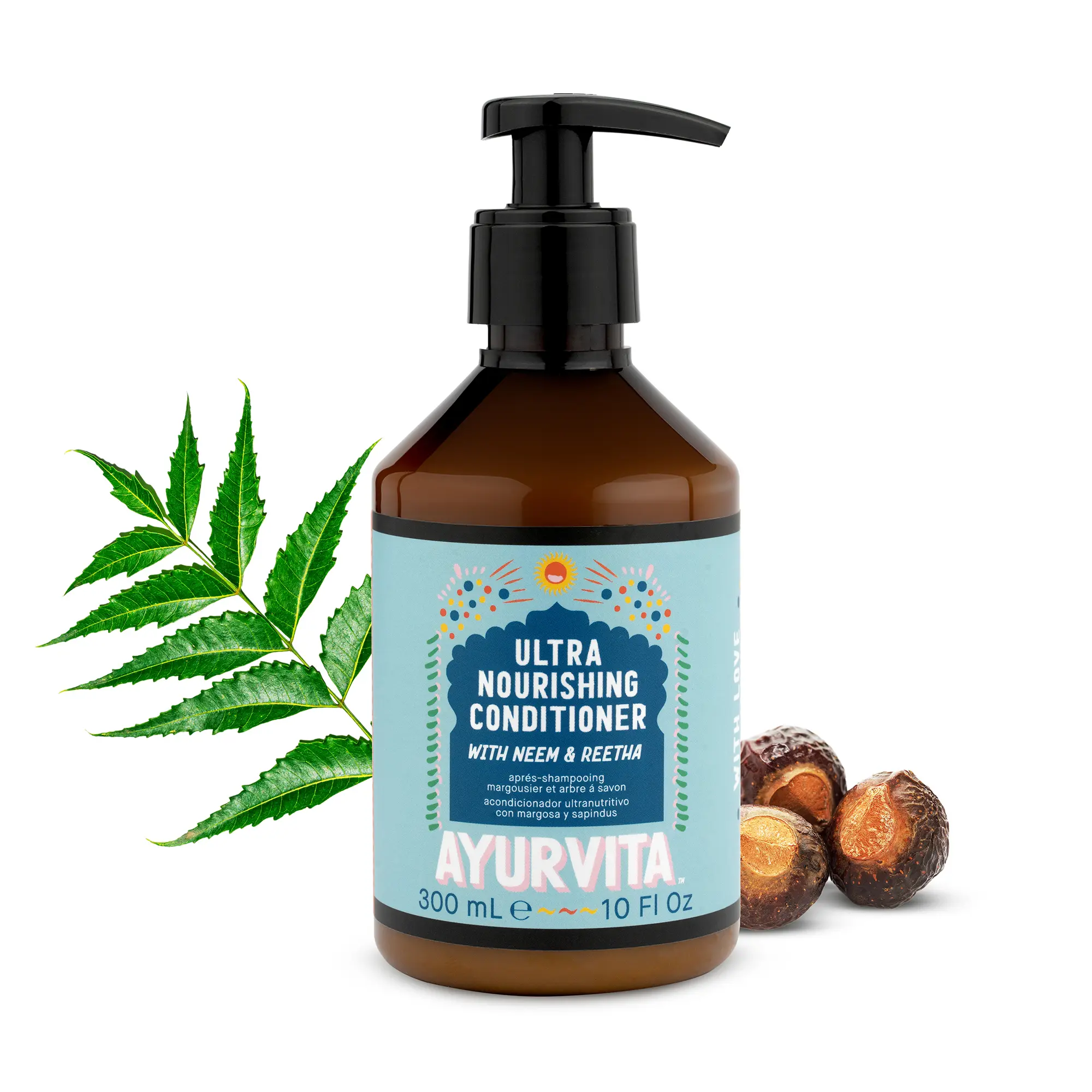 AyurVita Ultra Nourishing Conditioner with Neem & Reetha, Ayurvedic Hair Care - 10 fl oz