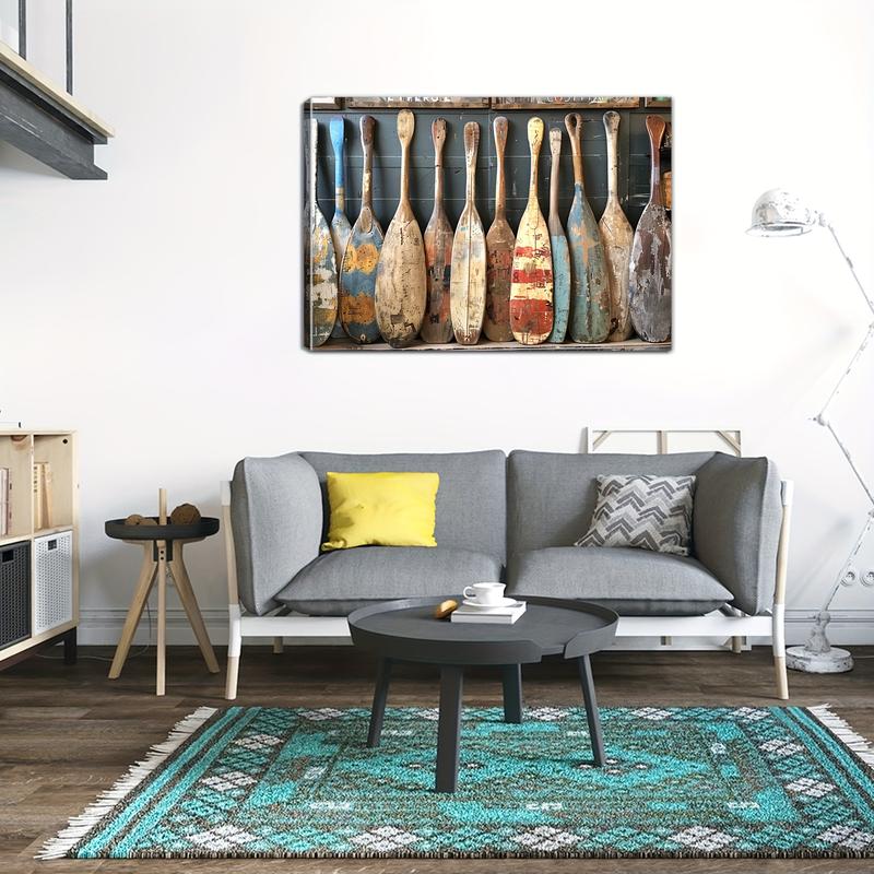 Columbia Lake Planning Canvas Wall Art - Modern American Style, Wood Frame, Perfect for Living Room, Bedroom or Lake House Decor Decorative Artistic Print Photo poster