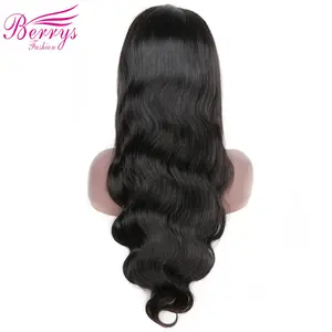 Berryshair Hair HD Invisible 13x6 13x4 Body Wave Wig Pre Plucked 4x4 Lace Closure 180% Density 100% Human Hair for Women Black Curly Wigs Natural Black Wigs