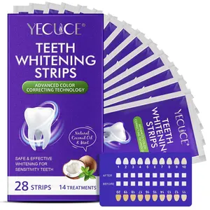 YECUCE Purple Teeth Whitening Strips utilize purple color-correcting technology and a brightening formula to whiten teeth and give you a more confident smile.
