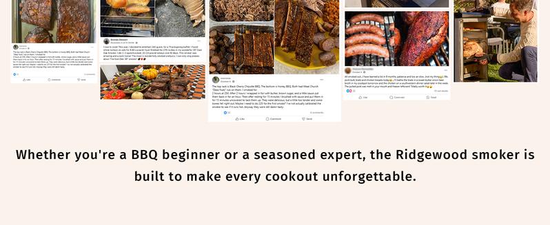 EAST OAK Ridgewood Pro 30" Electric Smoker, Smoker with Leg Kit & Glass Door, Side Wood Chip Loader, 725 Sq Inches of Cooking, Digital Control, Night Blue