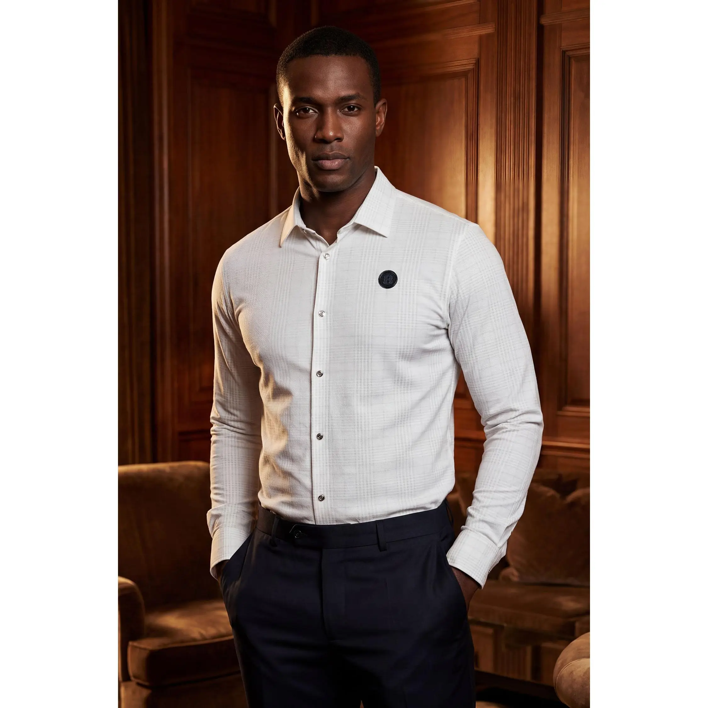 Charing Textured Long Sleeve Shirt