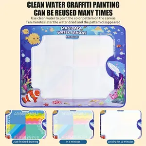 Reusable Magic Water Mat – Portable Art Station: Easily Cleans and Activates Canvas with Water; Features A Sturdy PET Frame and Fabric Storage; An Outdoor Painting Toy Suitable for Parties and Art Supplies.