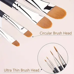 4-Piece Soft Bristle Concealer Set, Skin-Friendly Ultra-Fine Flat Head, Precise & Quick Makeup Application, Full Coverage, Odorless Tool Normal Skin, Concealer Set