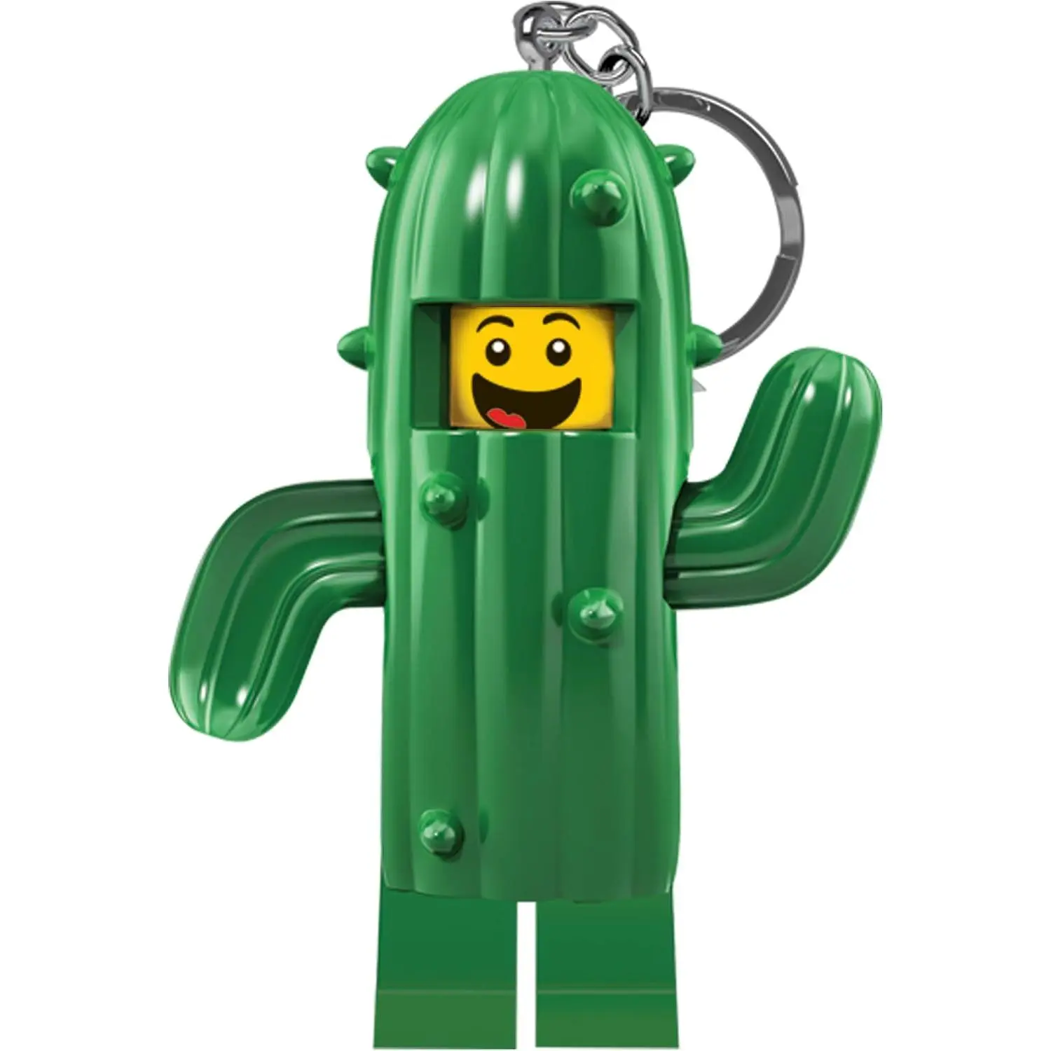 LEGO Keychain Light - Cactus Boy (KE157H), Bag charm with LED light, Extra-Large 3 Inch Tall Figure