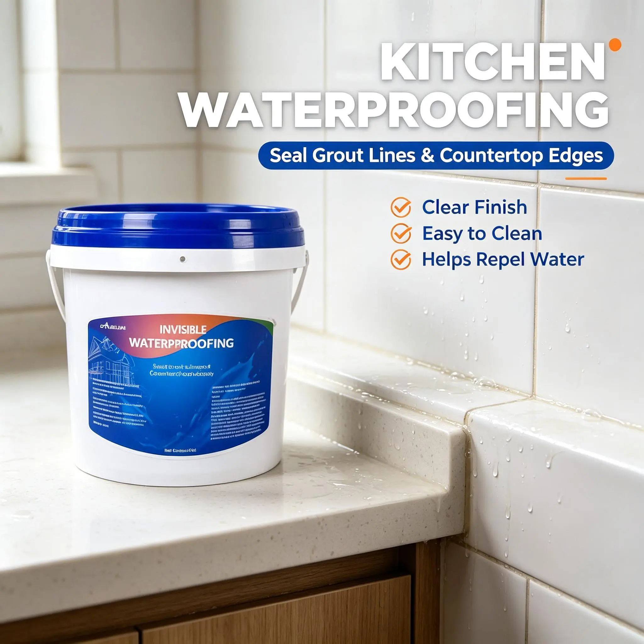 Invisible Waterproof Sealant - No-Demolition Leak Repair Agent, Transparent Water-Resistant Coating for Bathroom Tile Grout, Balcony and Windowsill (176.3oz, 88.18oz Options)