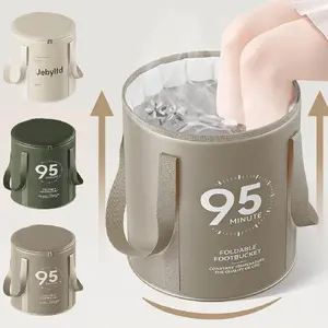 1 piece aluminum folding foot bath basin, temperature-controlled portable foot bath bag with handle, Collapsible Foot Bath, integrated home and travel comfort experience, no batteries required.