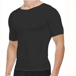 Men's Plain Compression Shapewear Tank Top - Menswear, Breathable, Tummy Control, Waist Shaping Slimming Vest