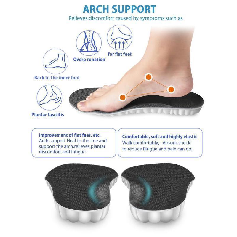 Insoles for Women Man,Cloud insoles for Men Women,4D Cloud Soles for Men Soft Memory Foam Cushioning Insoles - Trim to Fit Steppers Insoles