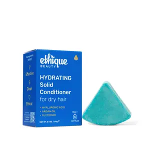 Ethique Hydrating Conditioner Bar - For Dry Hair - Hyalurionic Acid, Argon Oil, Glycerine